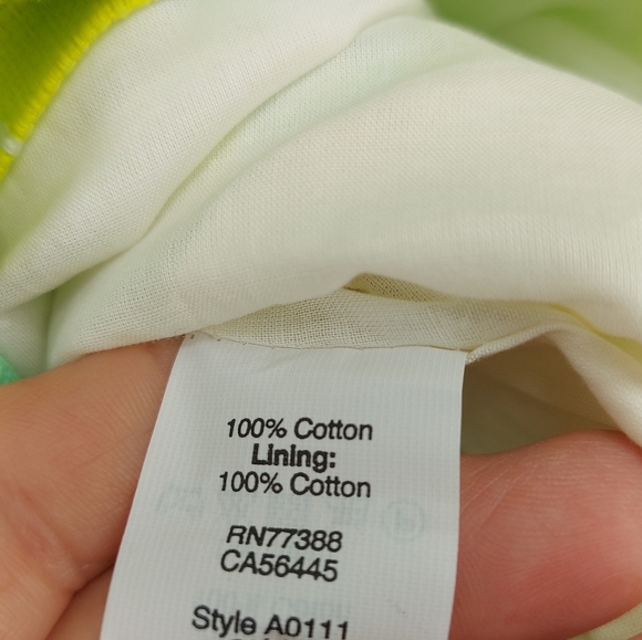 J. Crew Yellow and Green Floral Cotton Mini Skirt Size 8 - Picture 6 of 11